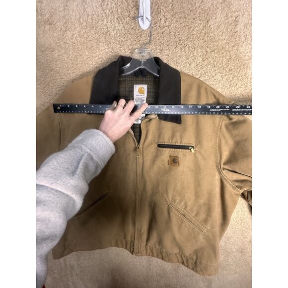Vtg Carhartt Detroit Jacket J97 Sandstone Duck Blanket Lined Sz 2XL Reg Workwear - Picture 16 of 16